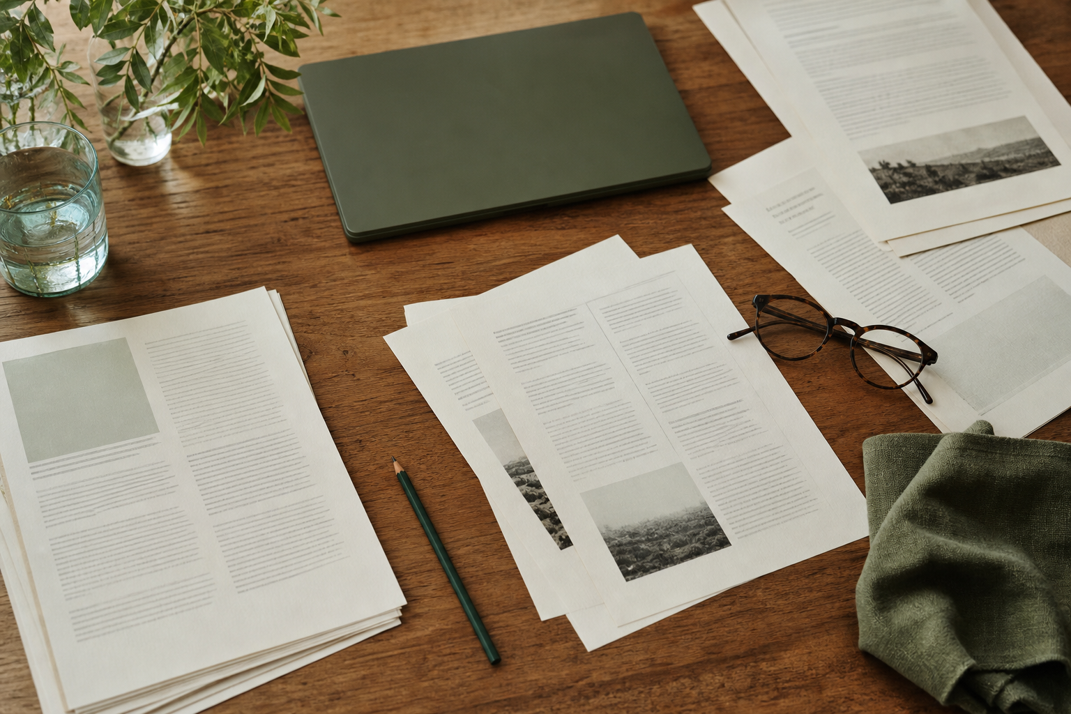 Redactionele werktafel met notities en scherm over een contentkalender maken die ruimte laat voor actualiteit